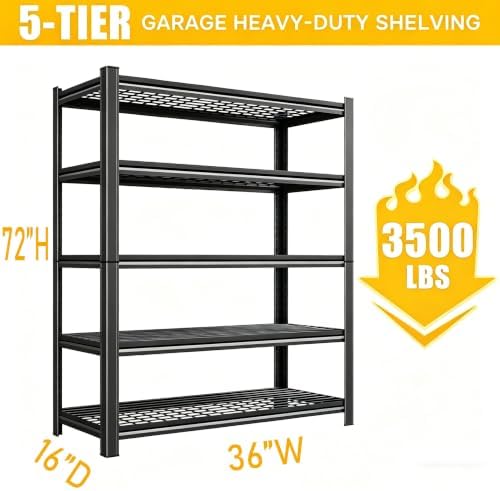 72" H X 48" W X 24" D Heavy Duty Garage Shelving Unit - Image 3