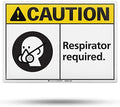 TRADESAFE Caution Respirator Required Sign, Aluminum PPE Safety Signs by TRADESAFE