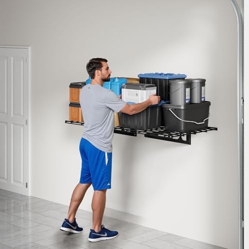 FLEXIMOUNTS 1-Pack 2x3ft Garage Shelving Wall-Mounted Storage Rack, Black - Image 2