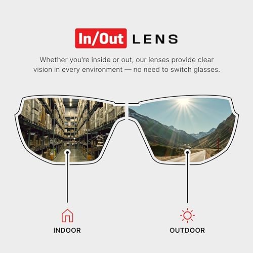 NoCry Tinted Safety Glasses for Men and Women with Anti-Fog and Scratch Resistant Wrap-Around Lenses — Adjustable Temples and Nose Pads — 100% UV Resistant, ANSI Z87.1 Certified Protective Eyewear - Image 2