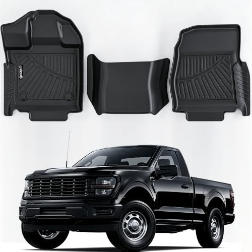 Floor Mats for Ford F-150 2015-2026 Regular Cab Vinyl Floor（Bench Seat） by Unknown