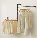 Industrial Pipe Clothing Rack, Wall Clothes Rack, Hanging Rod, Garment Rack by ZYUXUANBringNatureCozyHome