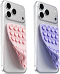 2 Pack Upgraded Double Sided Suction Cup Phone Mount, Lavender & Light Pink by Mnyatr