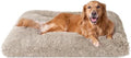 EHEYCIGA Fluffy Dog Crate Bed, Plush Extra Large Dog Pillow, Taupe by EHEYCIGA