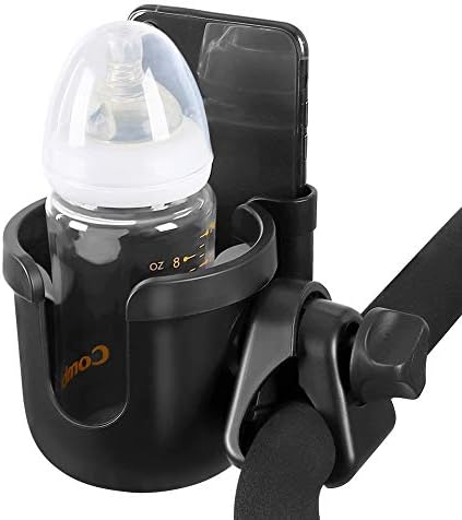 Accmor Stroller Cup Holder with Phone Holder, Bike Cup Holder, Walker Scooter Wheelchair Cup Holder Attachment, Universal Cup Holder for Uppababy Graco Strollers - Image 2