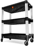 WEN 73163 Three-Tray 300-Pound Capacity Triple Decker Service and Utility Cart by WEN