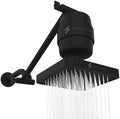 SparkPod Filtered Shower Head w/ 11" Shower Arm, 6" Round, Black Matte by SparkPod