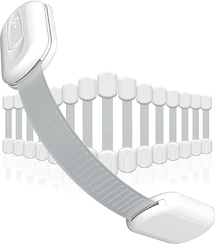 SKYLA HOMES Child Safety Cabinet Locks, White, 16 Pack by SkylaHomes