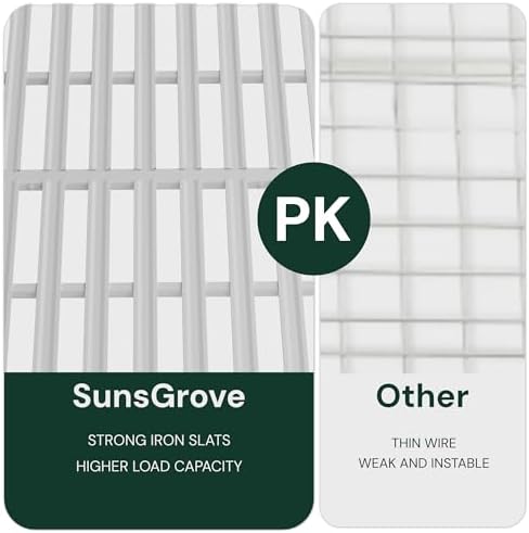 SunsGrove 4x8 Overhead Garage Storage Rack Organization, Adjustable Ceiling Mounted Storage Racks, 800LBS Weight Capacity, 22"-40" Ceiling Dropdown, White - Image 4