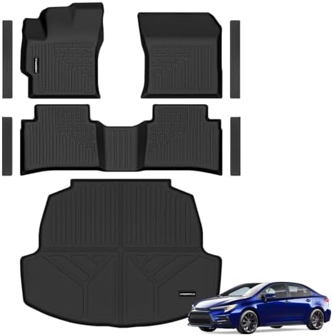 Floor Mats Cargo Liner for Toyota Corolla 2020-2026 Sedan/Sedan Hybrid by Aroppca