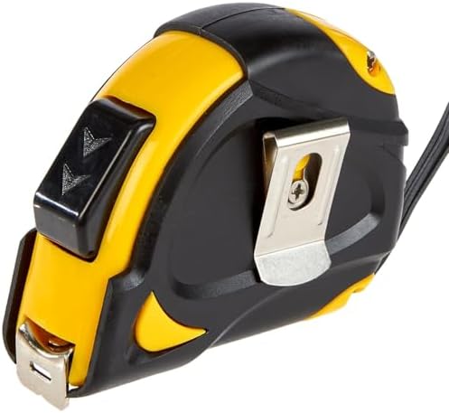 Amazon Basics Self-Locking Tape Measure with Belt Clip, 16-Feet (5-Meters), Inch/Metric Scale, MID Accuracy, Black, Yellow - Image 5