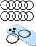 KALAPOP Metal Rings 10PCS,Ultra-Thin(0.4mm) for MagSafe Sticker,Magnetic Adapter,Phone Cases&Wireless Charger,Compatible with iPhone 17/Air/16/15/14/13,Galaxy S24/S23/S22/Kindle (Black 10PCS) by KALAPOP
