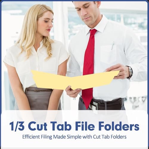PANDRI Colored File Folders, 30 Pack 1/3 Cut Tab File Folder, Manila - Image 7