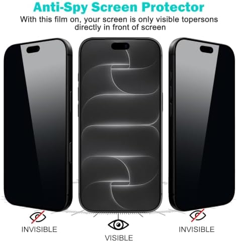 PEHAEL for iPhone 18 Pro Privacy Screen Protector+Camera Lens Protector - Image 4