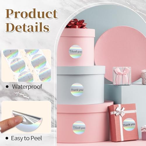 2 Inch Holographic Thermal Labels,Laser Round Thermal Printer Labels,Printable Round Thermal Printer Labels Self-Adhesive Direct Thermal Label(300pcs Laser) - Image 3