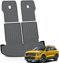 KUST Trunk Cargo Mat for Kia Sorento 2021-2025 2026 (6 Seats), TPE Rubber Rear Cargo Liner with 2nd Row Backrest Mat for Sorento Accessories All Weather Protection Cover 3PCS by KUST