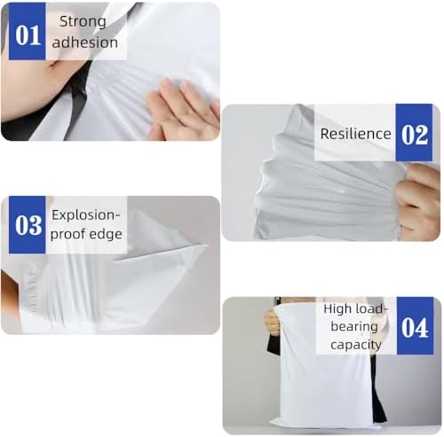 120 Pcs Poly Mailer Envelope 4 Sizes Shipping Bags Self Adhesive Clasp Envelope Self Adhesive Tear Proof Mailing Covers(8 x 12 In, 10 x 14 In, 13 x 18 In, 15 x 20 in) - Image 3