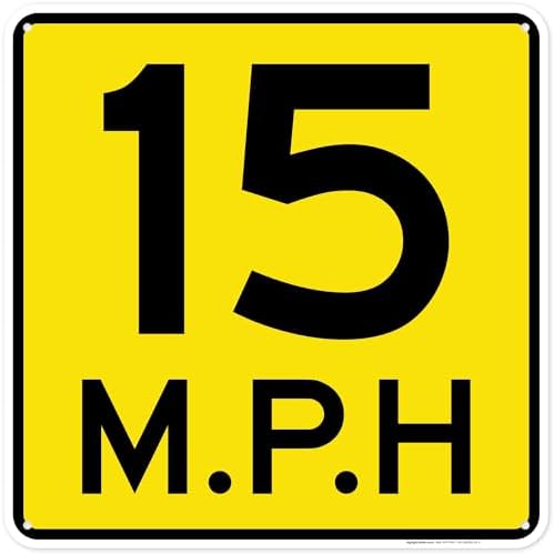 15 Mph Sign, 24x24 Inches, 55 mil thick HDPS (high density polystyrene), Made in USA by My Sign Center by MySignCenter