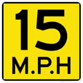 15 Mph Sign, 24x24 Inches, 55 mil thick HDPS (high density polystyrene), Made in USA by My Sign Center by MySignCenter