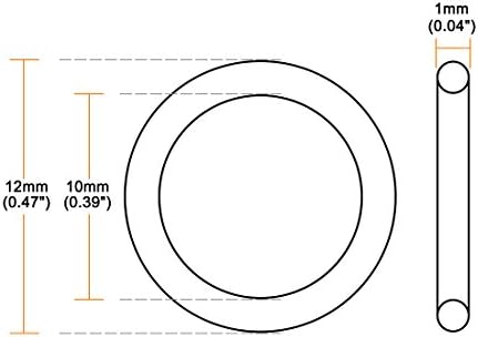 uxcell 20pcs 12x10x1mm Nitrile Rubber O-Rings Metric Sealing Gasket - Image 2