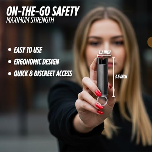 Guard Dog Security Quick Action Pepper Spray Self Defense Keychain, Maximum Strength 1.44 MC, OC Spray, 16-Foot Range, Twist-Lock Safety, Belt Clip for Easy Carry for Women and Men, Made in USA - Image 3