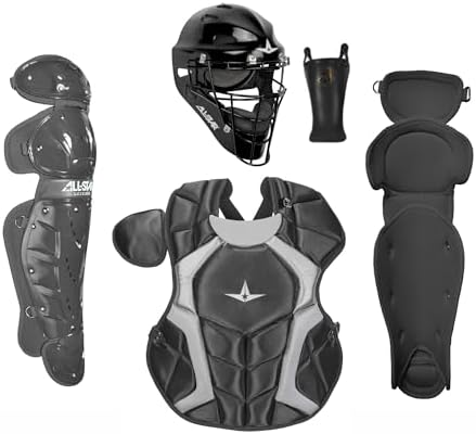 All-Star Player's Series Youth Catcher’s Kit – Complete Protective Baseball/ Softball Gear Set, NOCSAE Certified, Ages 7-16 by All-Star