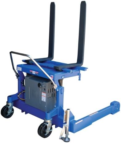Vestil TMS-60-DC DC Power Tilt Master Straddle, Overall W x L x H (in.) 57-1/4 x 72-13/16 x 29-1/4, Operator Reach (in.) 13-3/8, Fork Length (in.) 35-1/2, Folding Handle Length (in.) 20, 4" Fork Width, 6000 lbs Capacity - Image 3