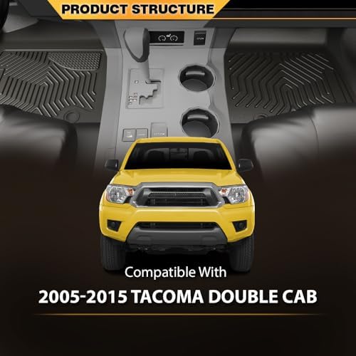 G-PLUS Floor Mats Compatible with 2005-2015 Toyota Tacoma Double Cab - Image 6