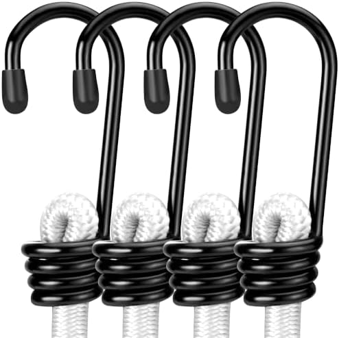 WORKPRO 24" Bungee Cords with Hooks, 4 Pack Heavy Duty Outdoor Bungee Strap by WORKPRO