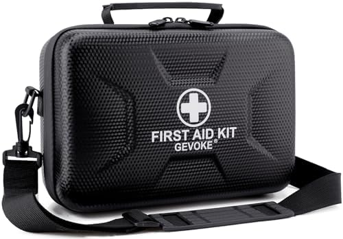 Gevoke 410 Piece Waterproof Hard Shell First Aid Kit, Black by Gevoke