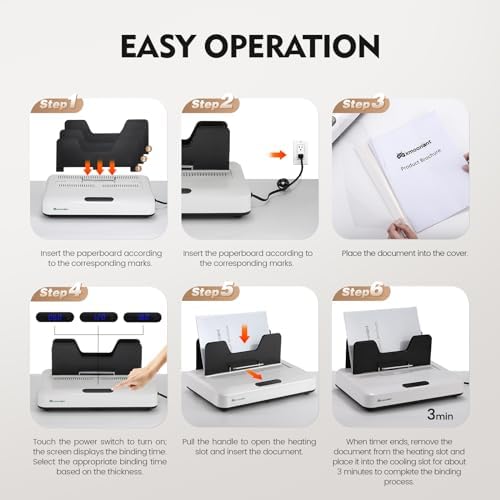 Mxmoonant Thermal Binding Machine PRO 500 Sheets, for A3(Short Edge)/A4/A5 - Image 5