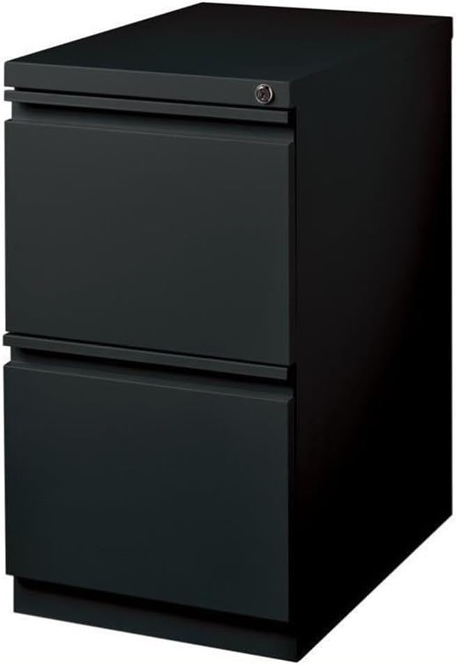 Pemberly Row 2 Drawers 27.75" Vertical Black Metal Filing Cabinet Lockable - Image 4