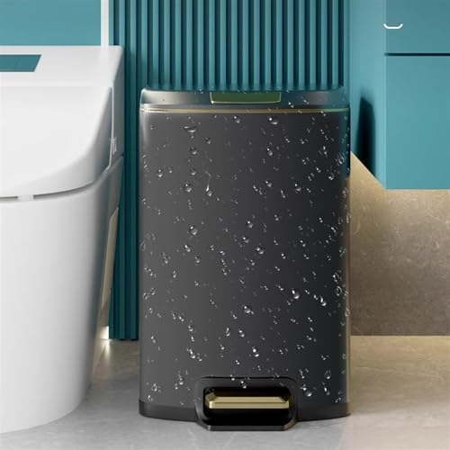 Modern 9L Stainless Steel Garbage Can with Soft Close Lid and Step Pedal Elegant Matt White Finish for Kitchen Bathroom Living Room and Office - Image 7