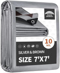 RAINDEWAY 7x7 Feet Tarps Heavy Duty Waterproof,10Mil Multipurpose Tarp by RAINDEWAY