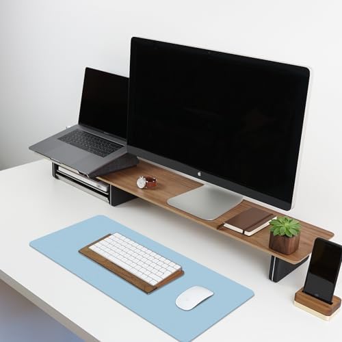 Leather Desk Pad Protector,Non-Slip Desk Pad(BrightGreen, 23.6" x 13.7") - Image 5