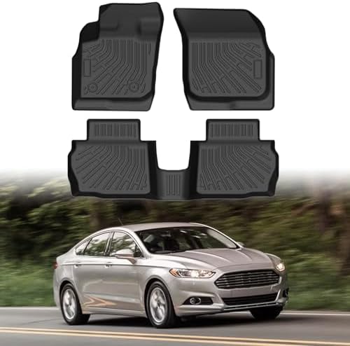Cartist Floor Mats for Ford Fusion & Lincoln MKZ 2013-2016, All Weather Floor Liners for Fusion Accessories, Heavy Duty TPE Car Mats, Car Accessories by cartist