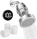 Longriver Tem8 Luxury Filtered Shower Head with Temperature Display by DesignedforaSpa-LikeShower