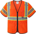 JKSafety Safety Vest for men women Hi Vis Vest with Pockets and Zipper High Visibility Construction Vests BX310 by JKSafety