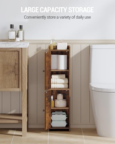 Hzuaneri Bathroom Storage Cabinet, Small Corner Floor Cabinet with 2 Doors - Image 4