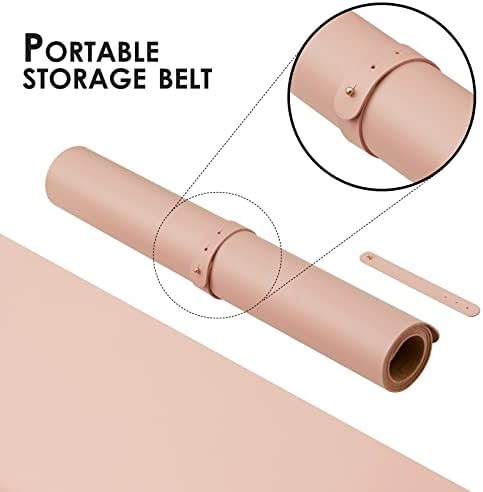 Large Cork Desk Mat - 47.2"x 17" Desk Pad for Office and Home - Ideal for Large Mouse Pad and Desk Mats on Top of Desks(Pink) - Image 4