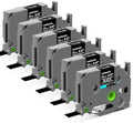 Replacement for P-Touch Label Tape White on Black TZe-335 TZ-335 by COLORTY