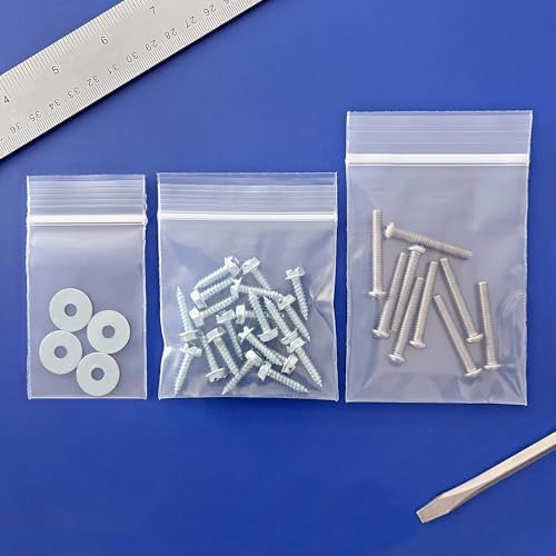 Plymor 2x3, 3x3, 3x4 inch (100 Each), 4 Mil Variety Pack Zipper Bags - Image 3