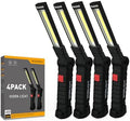 NODINIHU Working Light Portable, Rechargeable Work Lights with Magnetic Base Hanging Hook,360° Rotate 5 Modes,COB LED 800 Lumens Foldable Inspection Light for Car Repair, Grill and Outdoor Use(4pack) by NODINIHU