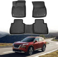 Powerty Floor Mats for 2021-2023 2024 2025 2026 Nissan Rogue (NOT for Rogue Sport) All Weather 3D TPE Anti-Slip Car Liners for 1st & 2nd Row Accessories by Powerty