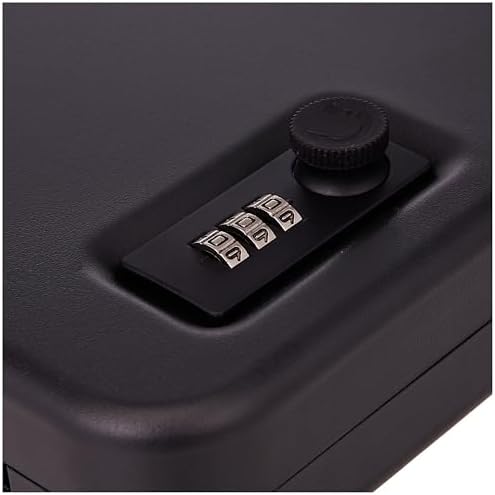 Bulldog Vaults Personal Safe with Steel Combination Lock and Security Cable, 9.7 x 6.5 x 1.8-Inch, Black - Image 3
