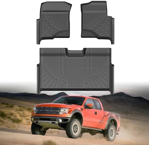 Floor mats for 2010-2014 Ford F-150 SuperCrew/Crew Cab with Bucket Seat by Mixsuper
