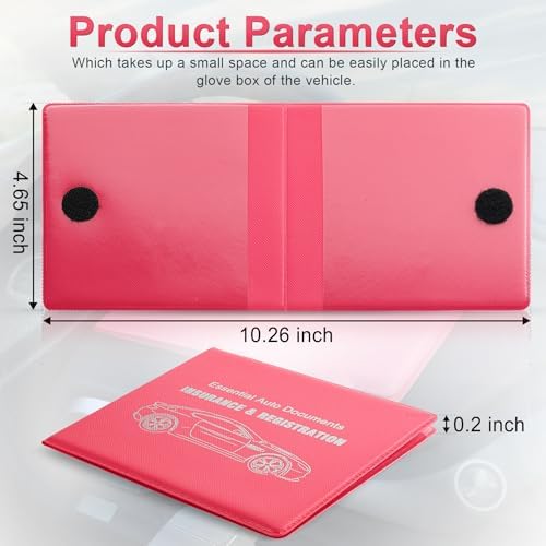 UYYE Car Registration and Insurance Card Holder, Vehicle Glove Box Car Organizer, Interior Car Accessories for Documents, Cards, License - 2 Pack - Image 2