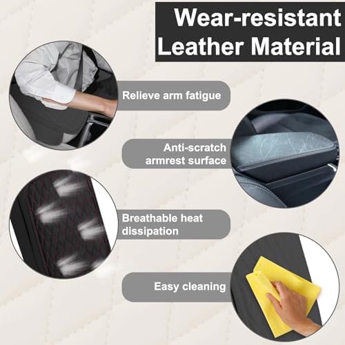 BFXM Car Center Console Cover with 2 Organizer Pockets Storage Bags - Image 5