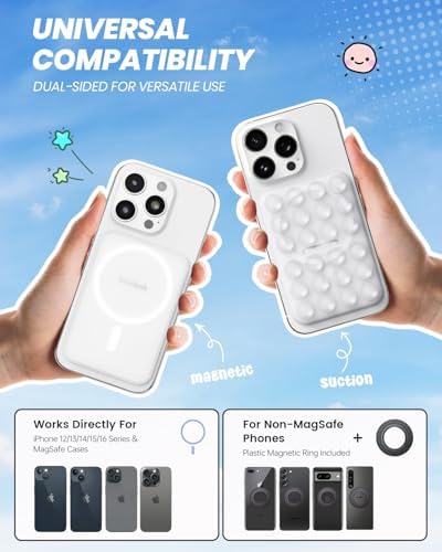 Klearlook 2PCS Magnetic Suction Phone Mount for MagSafe Case, Transparent - Image 2