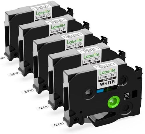 6mm Label Tape Replacement for Brother P Touch TZe-211 TZe211 TZe TZ Tape by Labelife